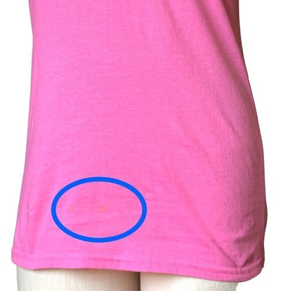 Gildan Cotton Pink V-Neck Short Sleeve Novelty T-shirt "cat-holic" S M #77A - Picture 5 of 9